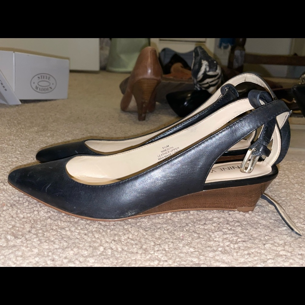 Nine West kitten wedges